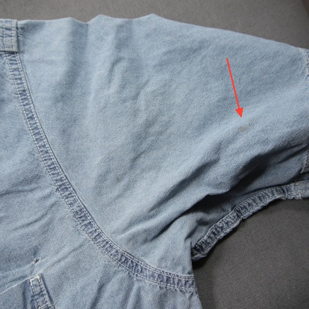 Vintage Big Mac Workwear Chambray 2 Pocket Short Sleeve Men Shirt L